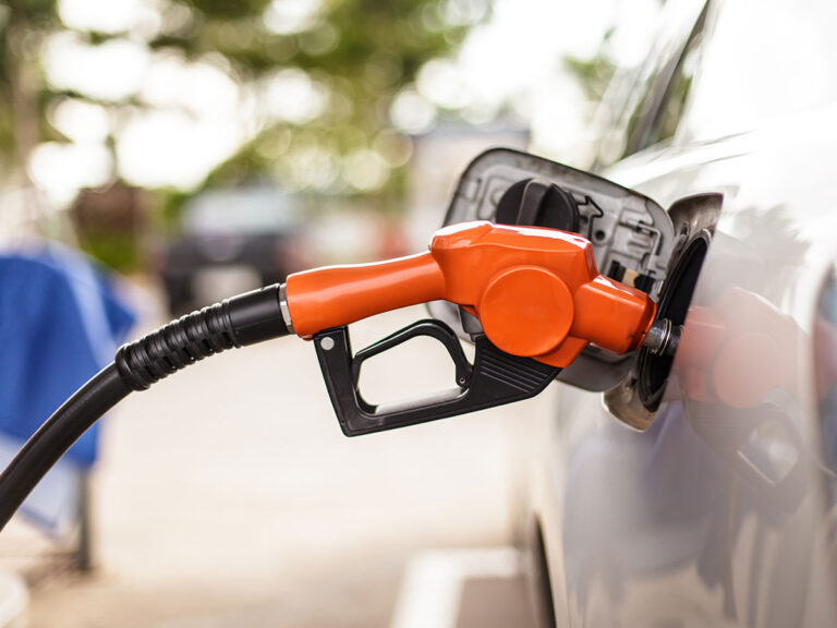 Gas pump inside tank in car